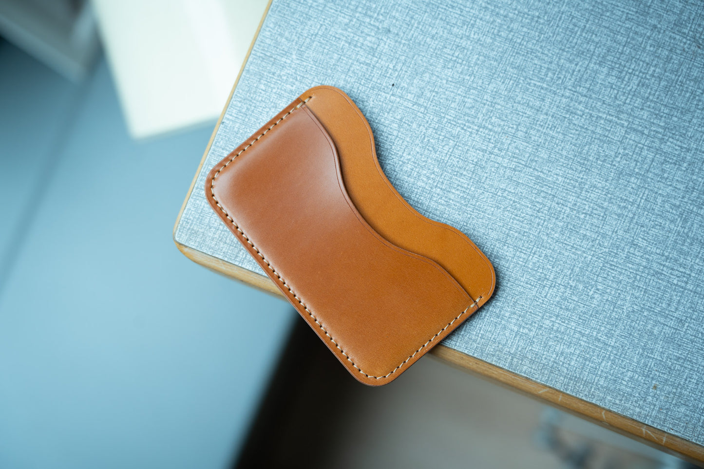 Shell Cordovan 3-Pocket Leather Card Wallet