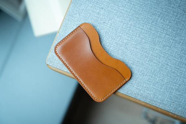 7 COLORS - Shell Cordovan 3-Pocket Leather Card Wallet