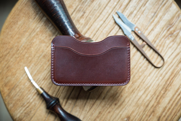 7 COLORS - Shell Cordovan 3-Pocket Leather Card Wallet