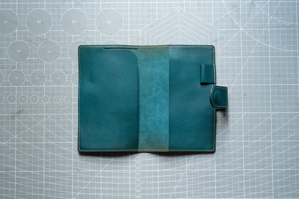Clearance - Blue Pebbled Leather B6 Slim Folio Cover