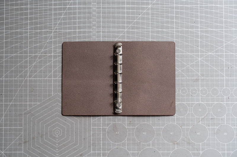 Buttero Leather Ring Binder Cover with Elastic Closure