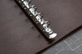 Buttero Leather Ring Binder Cover with Elastic Closure