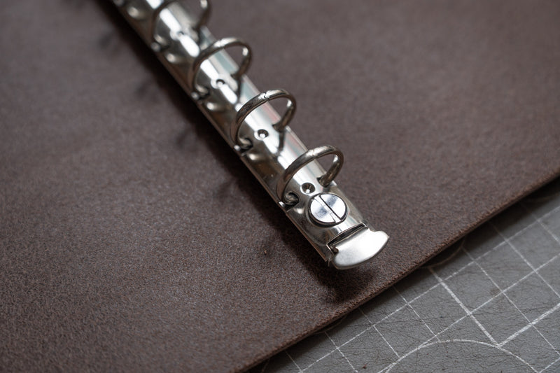Buttero Leather Ring Binder Cover with Elastic Closure