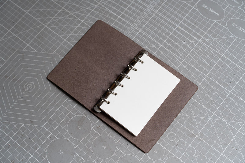 Buttero Leather Ring Binder Cover with Elastic Closure