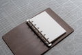 Buttero Leather Ring Binder Cover with Elastic Closure