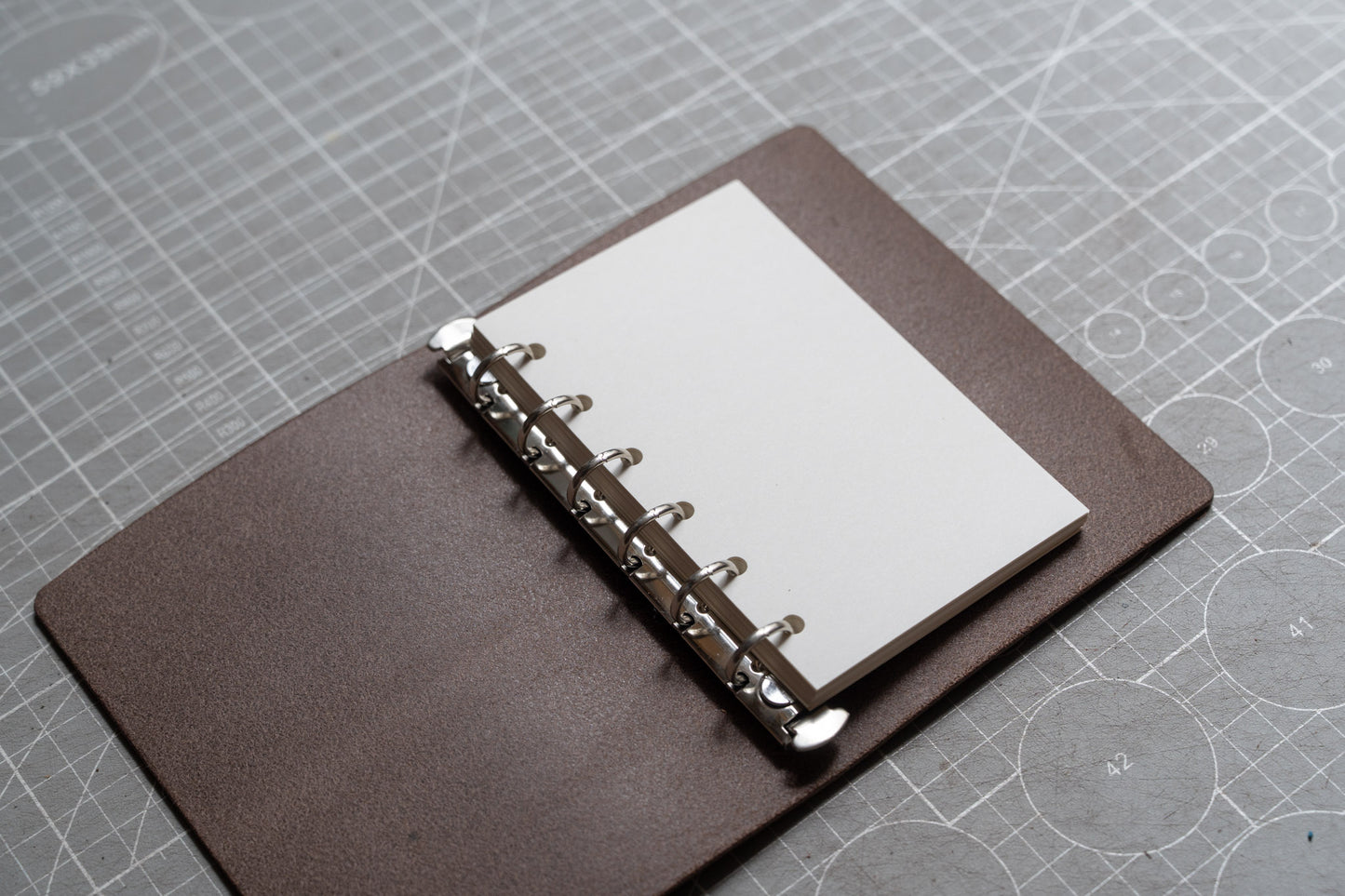 Couverture de classeur en cuir naturel avec fermeture élastique pour Filofax