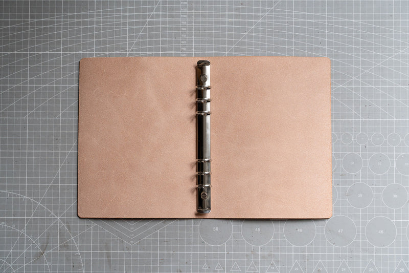 Buttero Leather Ring Binder Cover with Elastic Closure