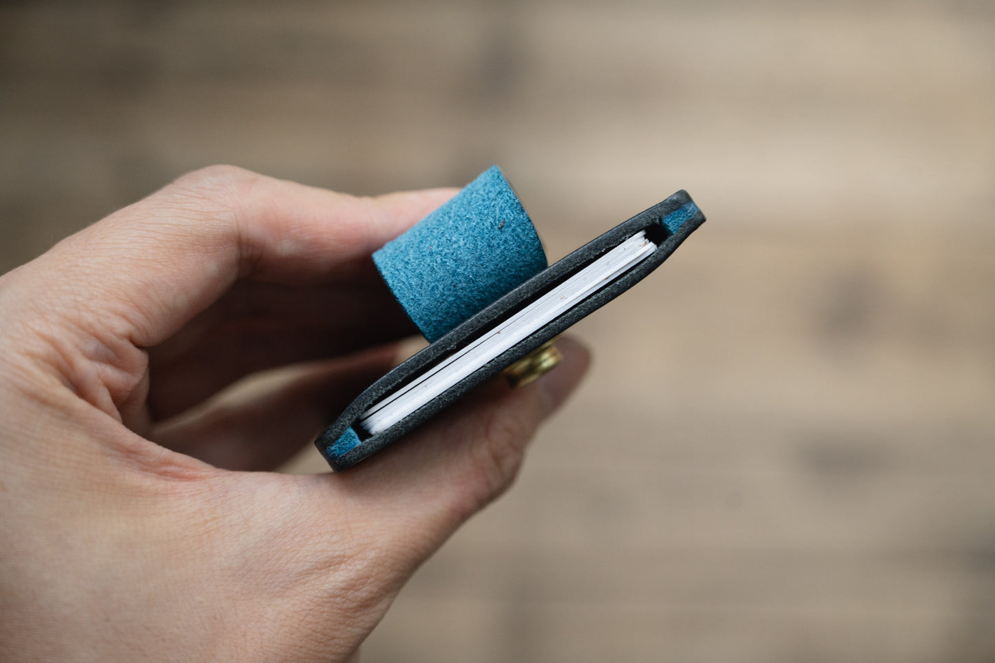 Portefeuille EDC et pince à billets en cuir Buttero