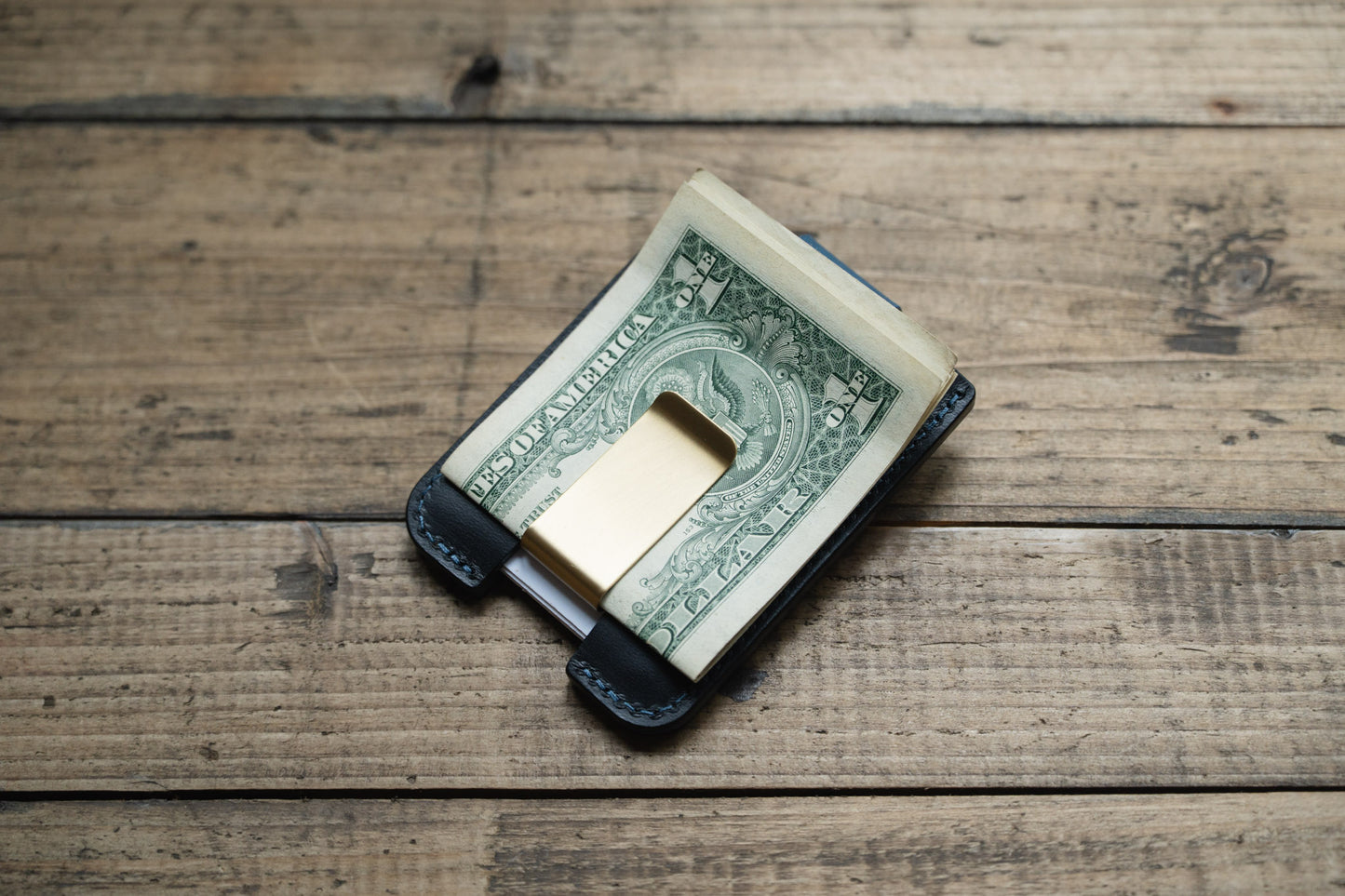 Portefeuille EDC et pince à billets en cuir Buttero