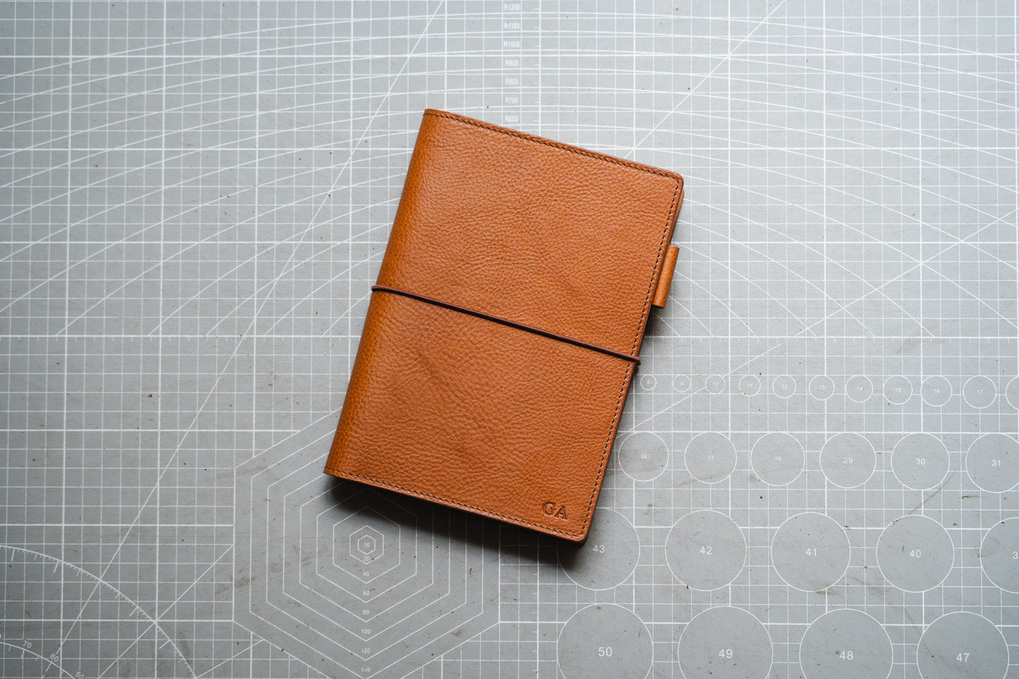 6 COLORS - B6/Stalogy Elastic Closure Pebbled Leather Notebook Cover