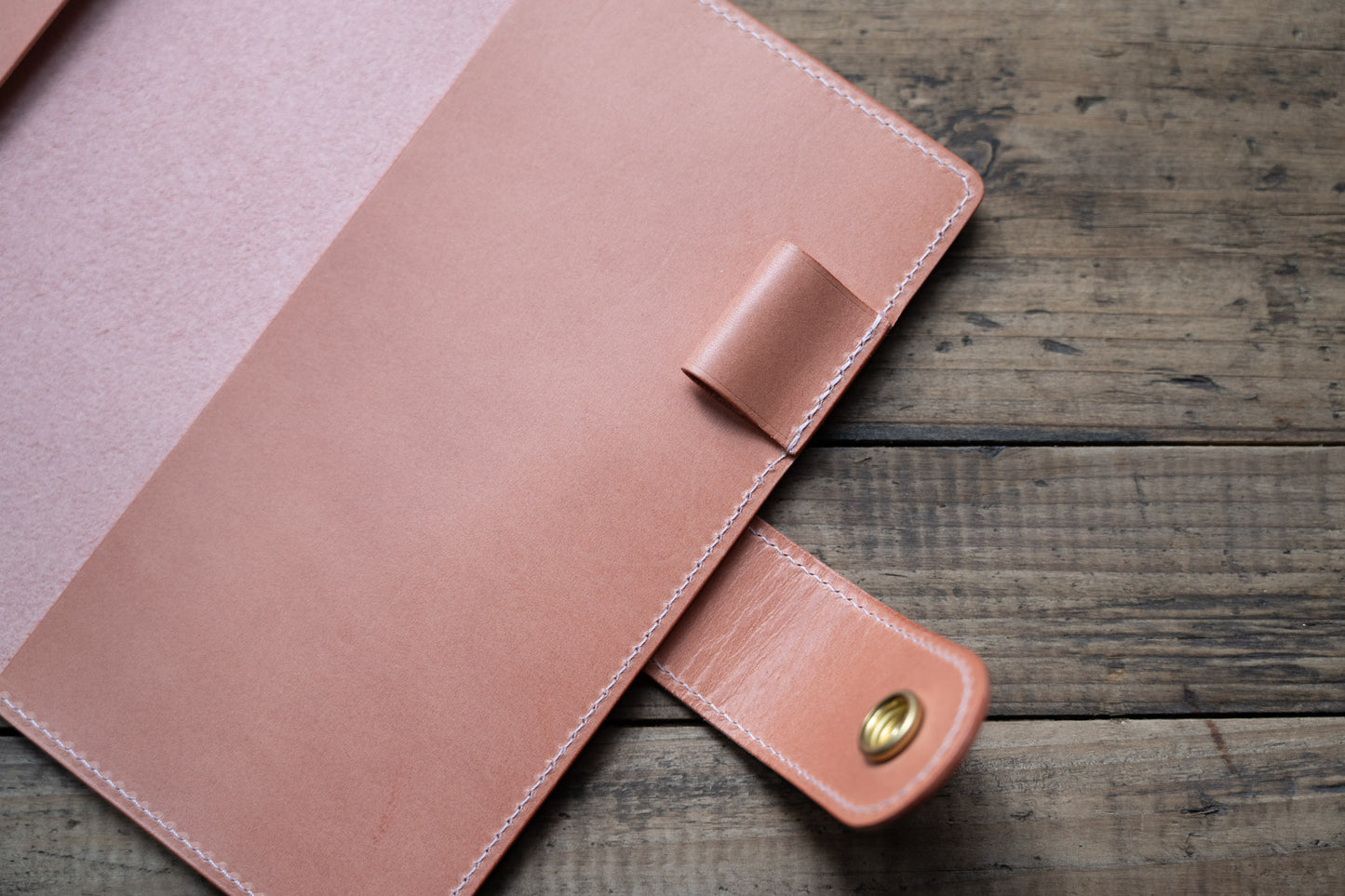 B6 Buttero Leather Strap Notebook Cover - Simple Layout