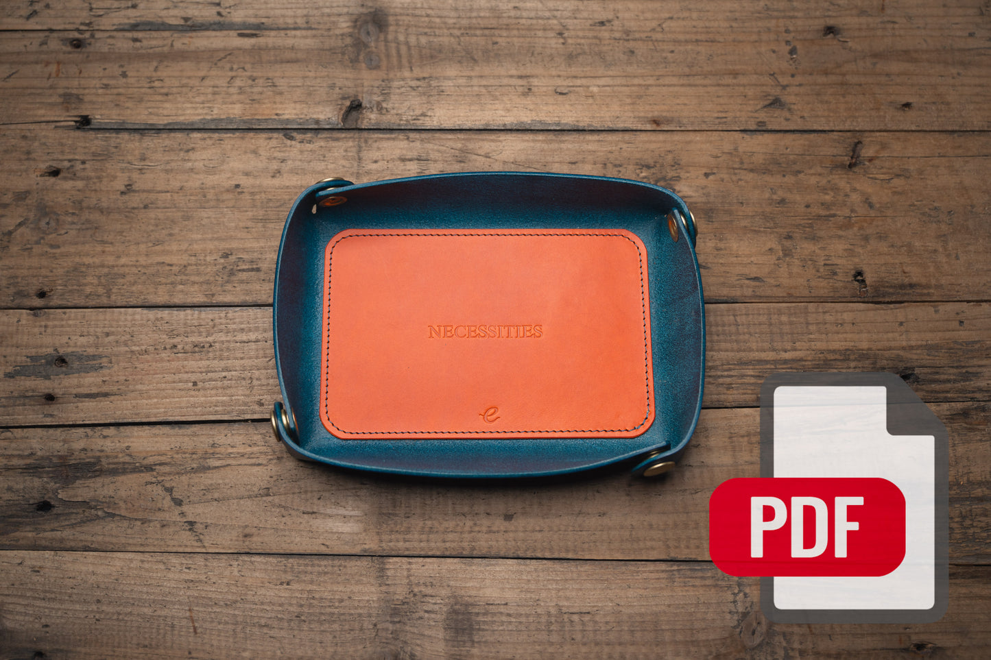 Lined Leather Catchall Tray PDF Template Set No.43 - Digital Leatherworking Pattern