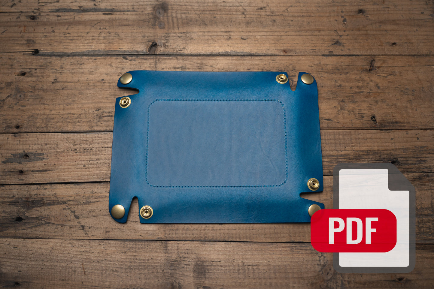 Lined Leather Catchall Tray PDF Template Set No.43 - Digital Leatherworking Pattern