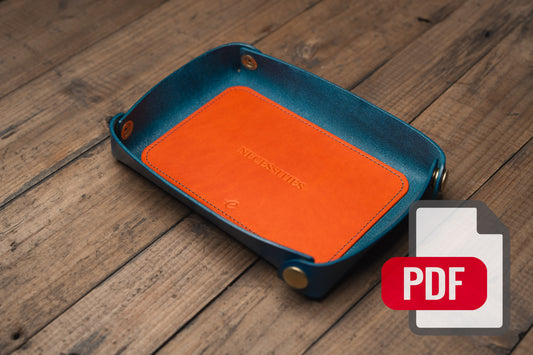Lined Leather Catchall Tray PDF Template Set No.43 - Digital Leatherworking Pattern