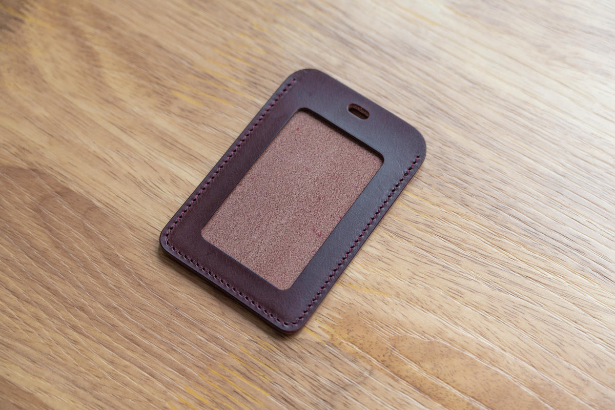 Porte-carte d'identité en cuir naturel (grand)