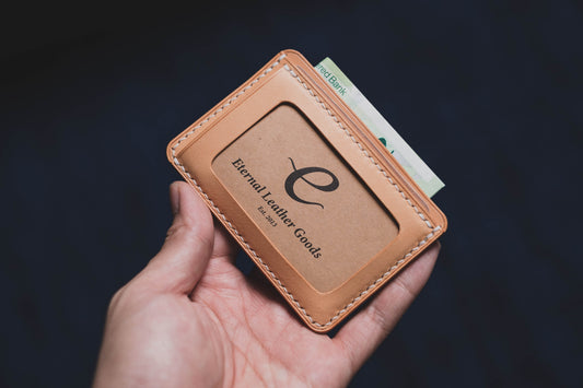 13 COLORS - Buttero Leather ID Window Pocket Card Wallet