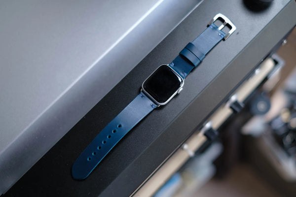 Bracelet de montre minimaliste en cuir naturel pour Apple Watch