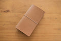 Caramel Buttero Leather Traveler's Notebook Cover with khaki elastic