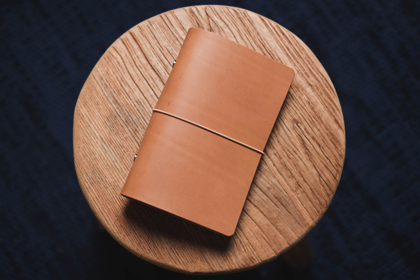 Couverture de classeur en cuir naturel avec fermeture élastique pour Filofax