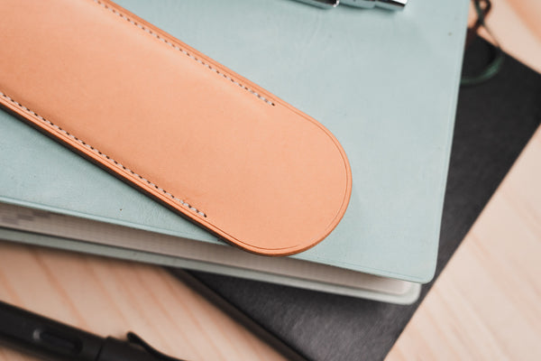 Full-Sized Buttero Leather Single Pen Sleeve | 13 Colors