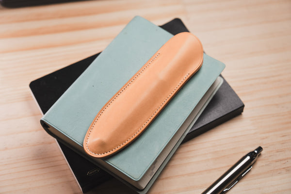 Full-Sized Buttero Leather Single Pen Sleeve | 13 Colors