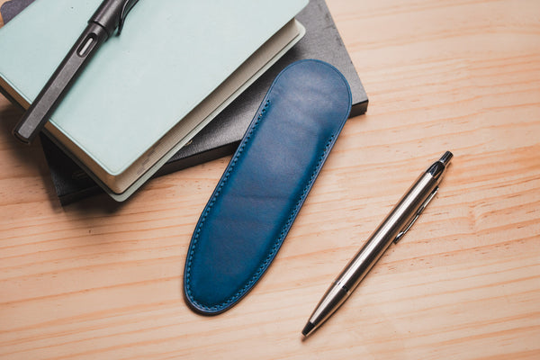 Full-Sized Buttero Leather Single Pen Sleeve | 13 Colors