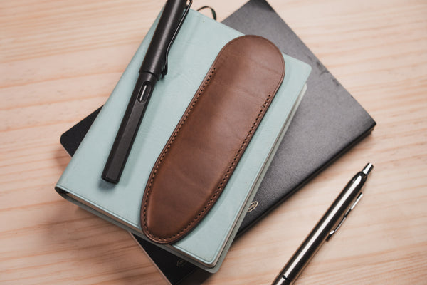 Full-Sized Buttero Leather Single Pen Sleeve | 13 Colors