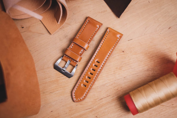 7 COLORS - Shell Cordovan Leather Standard Tapered Strap for Panerai (22, 24 or 26 mm)