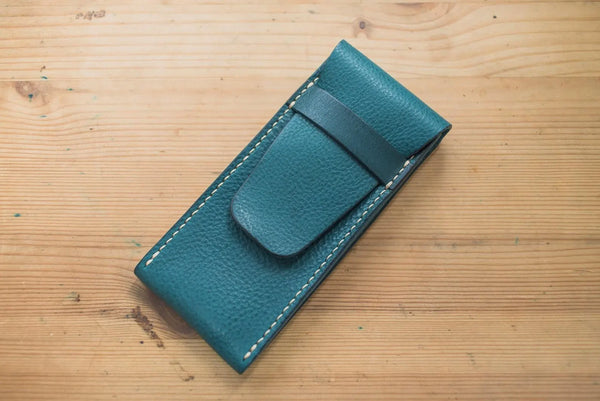 6 COLORS - Minerva Box Vegetable tanned Leather Watch Pouch