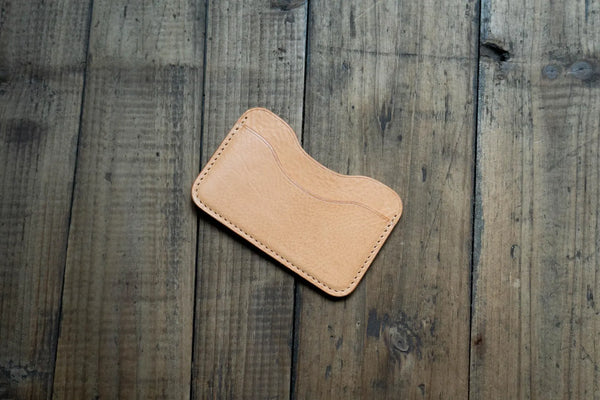 Pebbled Leather 3-Pocket Leather Card Wallet