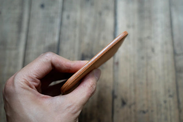 Pebbled Leather 3-Pocket Leather Card Wallet