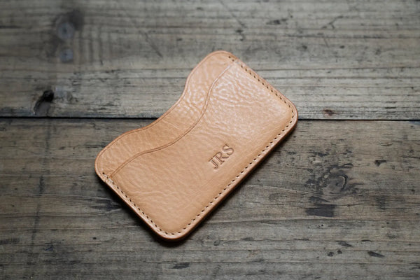 Pebbled Leather 3-Pocket Leather Card Wallet