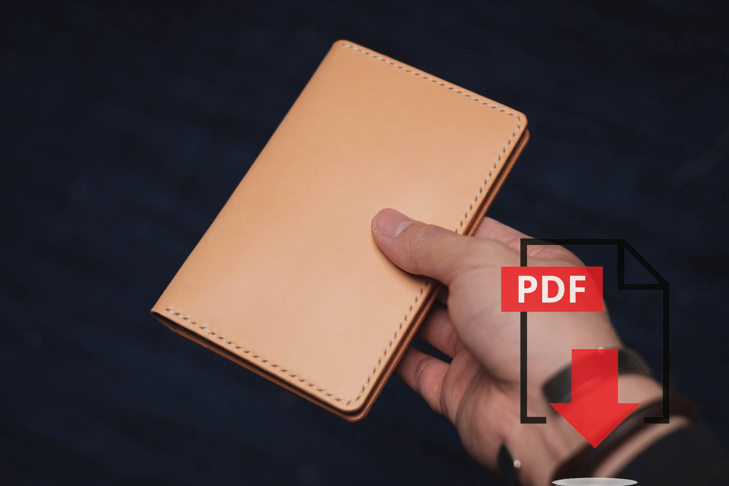 Modèle PDF pour carnet de notes en cuir n° 12 - Patron numérique pour le travail du cuir - Impression au format A4 et lettre