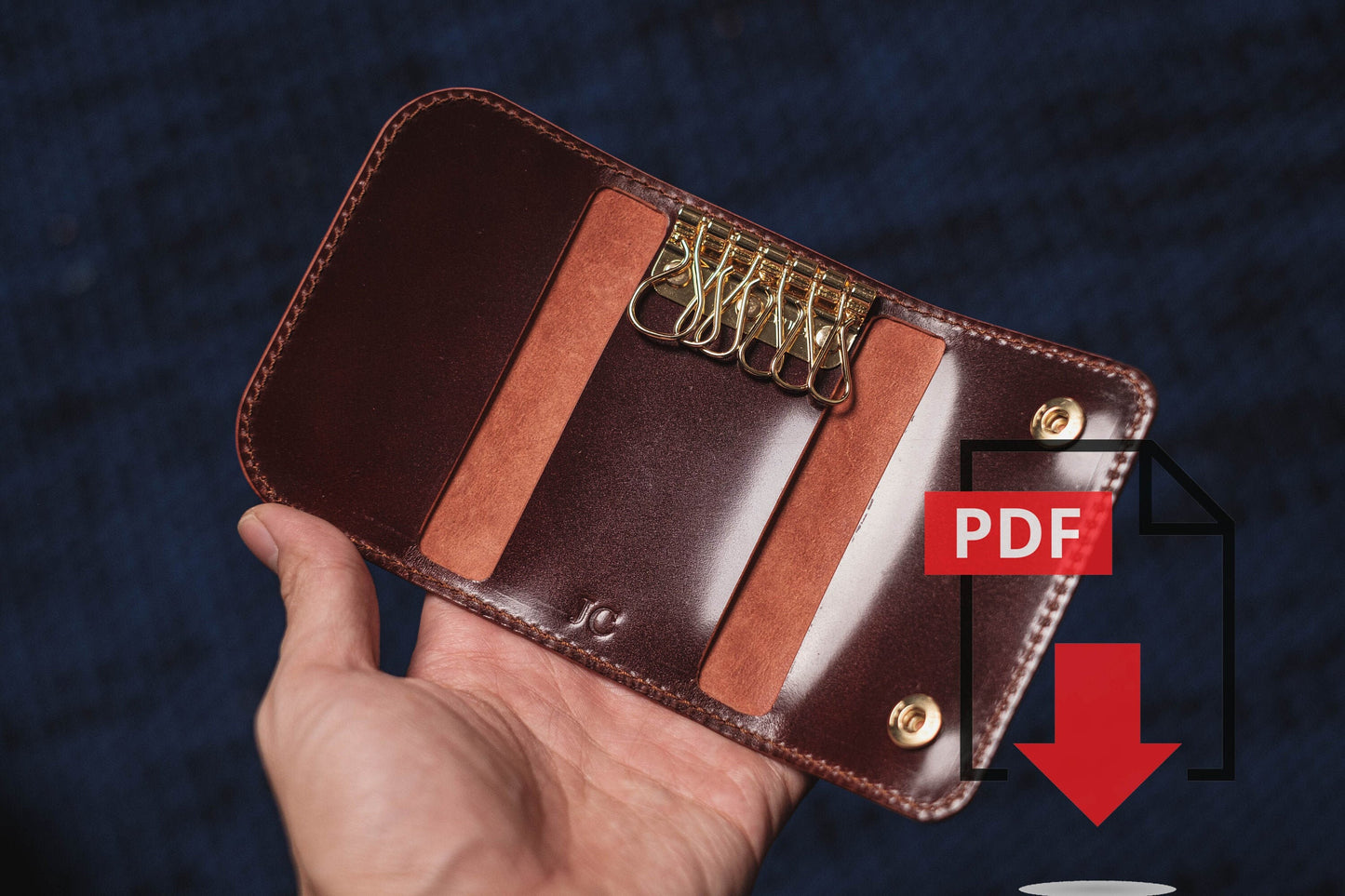 Leather Key Case, Key Holder PDF Template Set No.13 - Digital Leatherworking Pattern - A4 & Letter Size