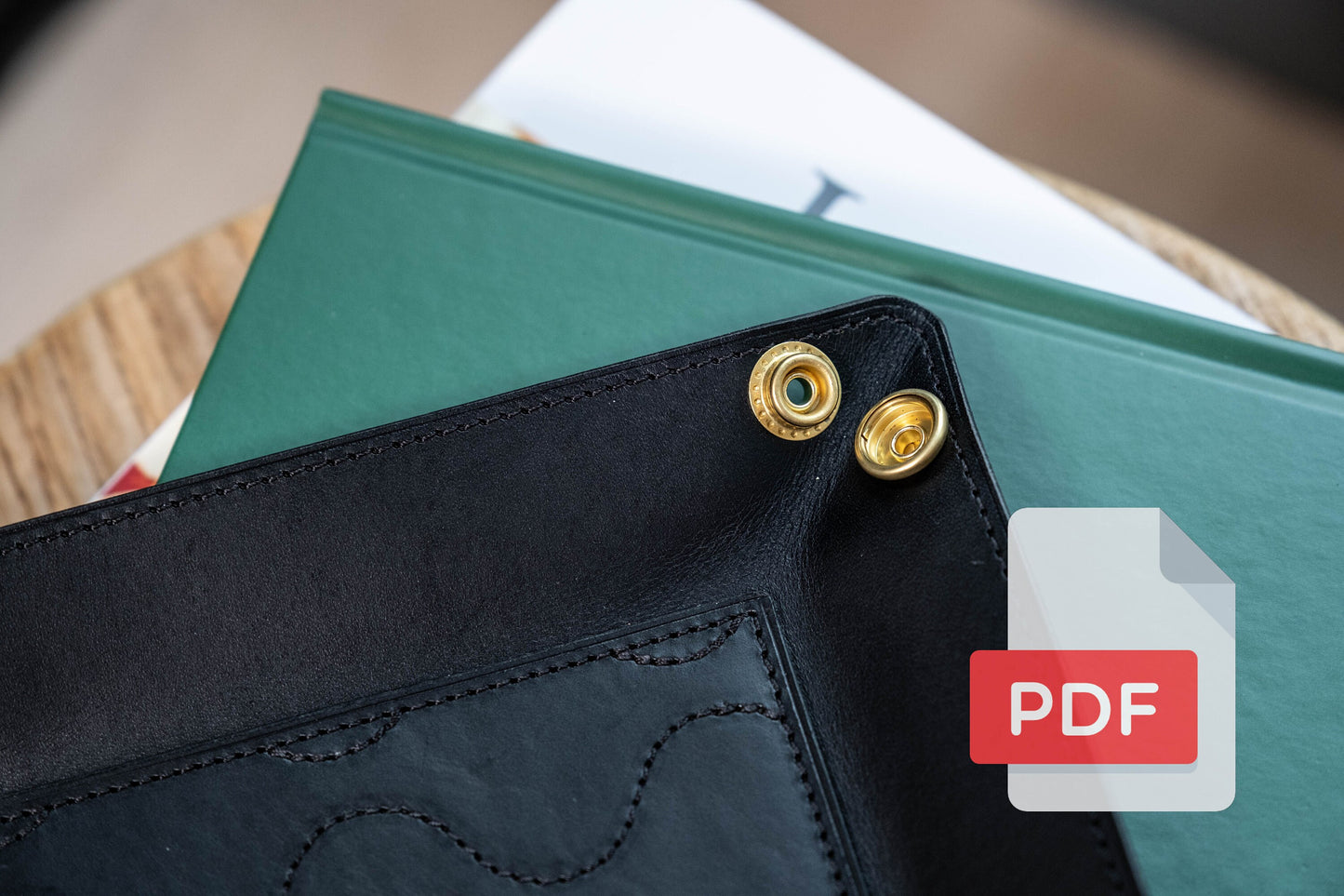 Modèle PDF de plateau de service en cuir matelassé n° 26 - Patron numérique pour le travail du cuir - Formats A4 et Lettre