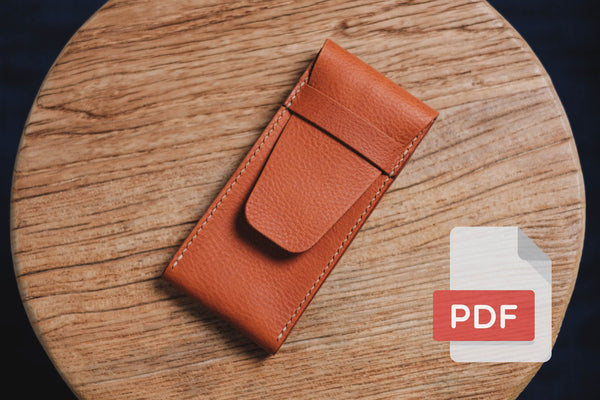 Leder-Reise-Uhrentasche (Typ A) PDF-Vorlagenset Nr. 29 – Digitales Lederverarbeitungsmuster – A4- und Briefgröße
