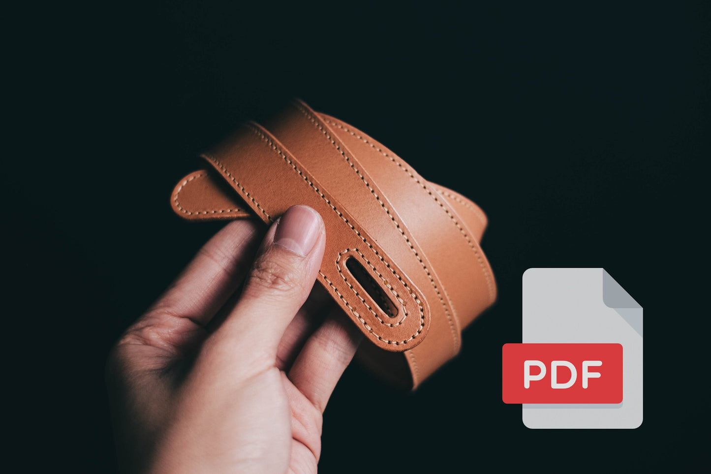 Modèle PDF de ceinture nouée en cuir pour femme n° 31 - Patron numérique pour le travail du cuir - Formats A4 et Lettre