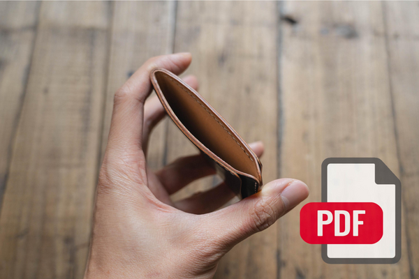 Leather Card Wallet with Side Opening PDF Template Set No.41 - Digital Leatherworking Pattern - A4 & Letter Size