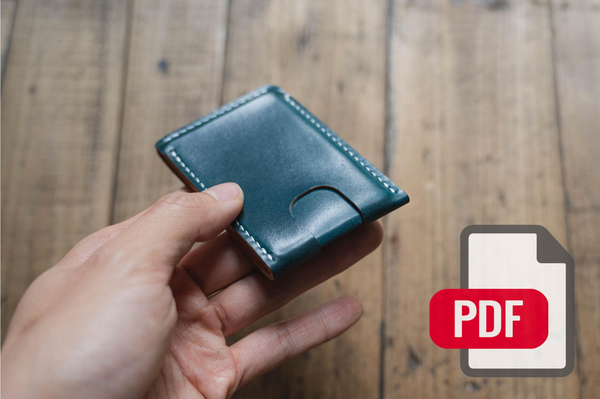 Leather Card Wallet with Side Opening PDF Template Set No.41 - Digital Leatherworking Pattern - A4 & Letter Size