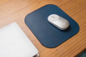 12 COLORS - Navy Blue Buttero Leather Mouse Pad - Eternal Leather Goods