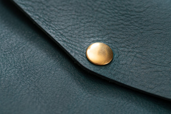 6 COLORS - A6/Hobonichi/Midori MD Navy Blue Trifold Pebbled Leather Notebook Cover - Eternal Leather Goods