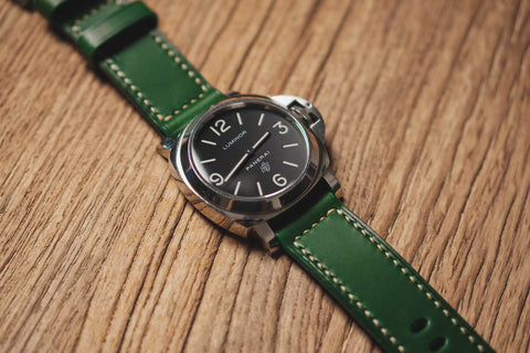 12 COLORS - Green Buttero Leather Heritage Strap for Panerai (22, 24 or 26 mm)