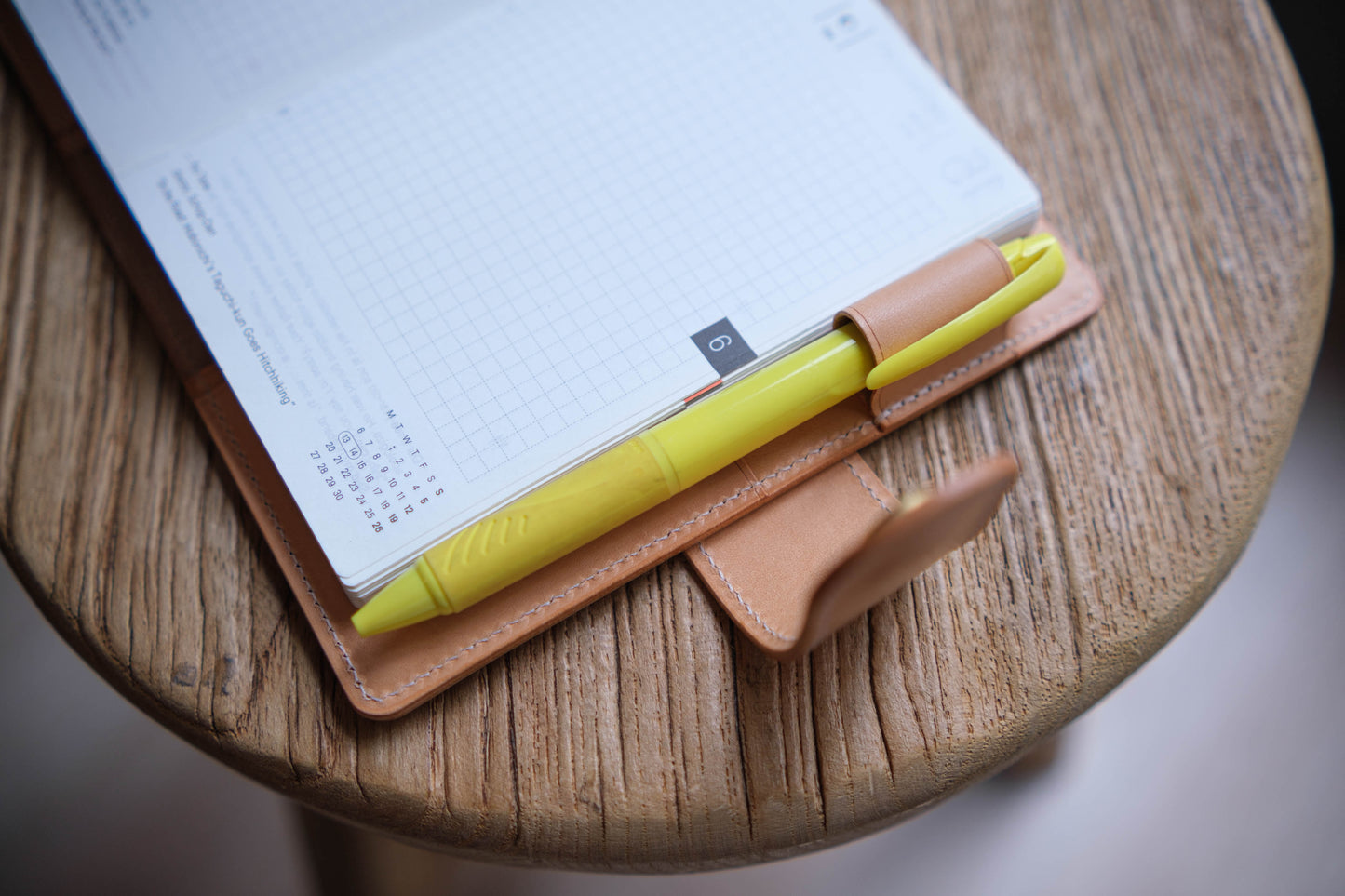 13 COLORS - A6/Hobonichi/Midori MD Snap Closure Buttero Leather Notebook Cover with Card Slots