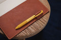 6 FARBEN - A5/Hobonichi/Midori MD Orange-brauner Notizbuchbezug aus genarbtem Leder mit elastischem Verschluss