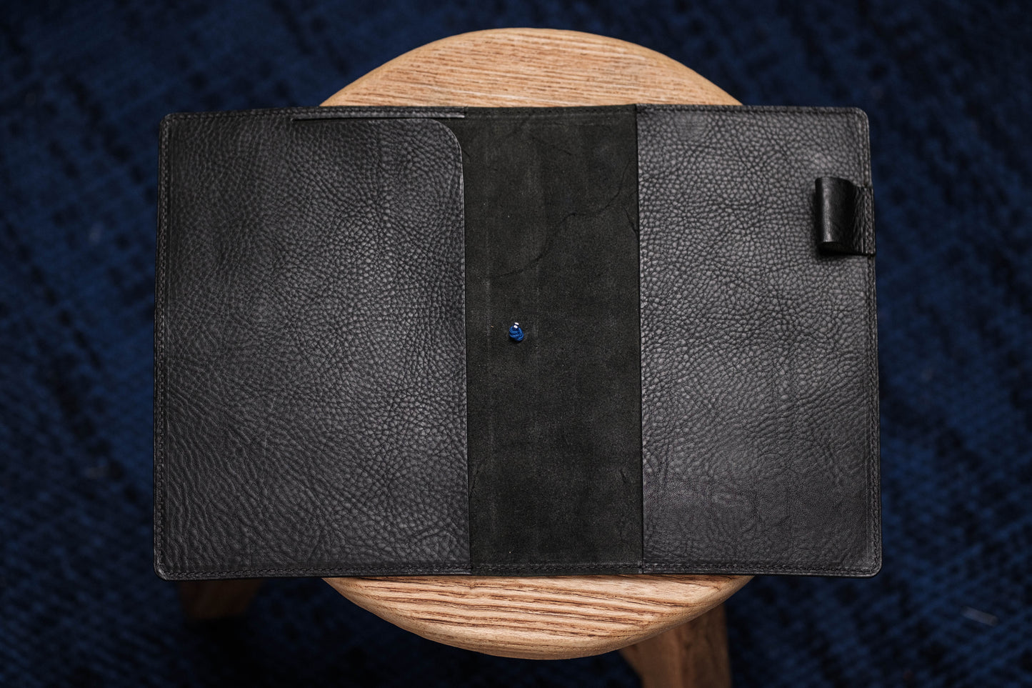 6 COULEURS - Couverture de carnet en cuir grainé avec fermeture élastique A5/Hobonichi/Midori MD