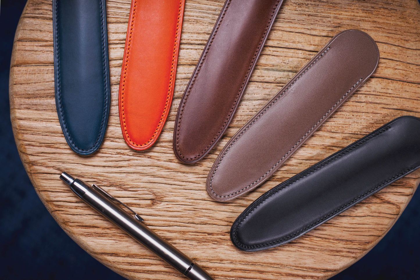 13 COULEURS - Étui en cuir Buttero pour stylo individuel