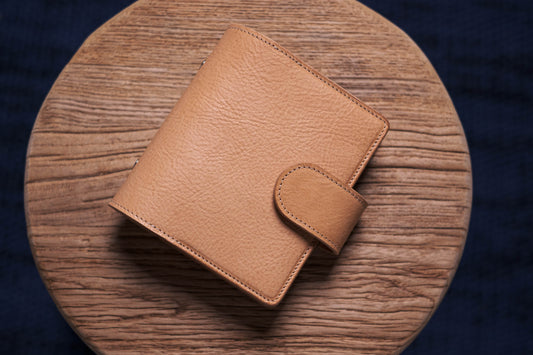Organiseur de poche pour bagues en cuir grainé