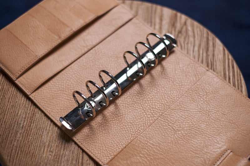 Organiseur de bagues en cuir galet naturel Personal/A6