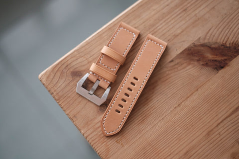 Natural Vegetable-tanned Leather "Heritage" Watch Strap for Panerai (24 & 26 mm)