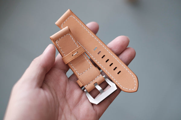 Natural Vegetable-tanned Leather "Heritage" Watch Strap for Panerai (24 & 26 mm)